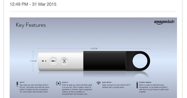 Amazon dash buttons image - showing handheld scanning device